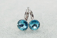 Naušnice aquamarine 0427