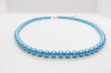 Perlový náhrdelník sv. modrá azurová