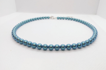 Perlový náhrdelník denim blue perleť
