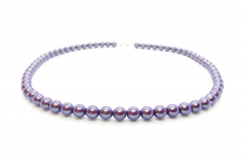 Perlový náhrdelník tm. fialová perleť