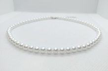 Perlový náhrdelník bílá mat